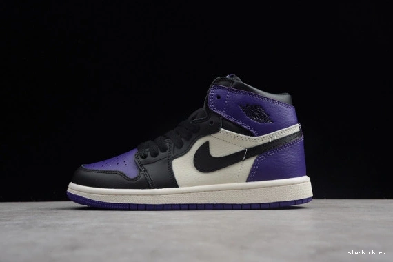 Retro Kid Jordan 'Court  1 OG Air Kids 555088-501 Purple' High 555088-501 0418
